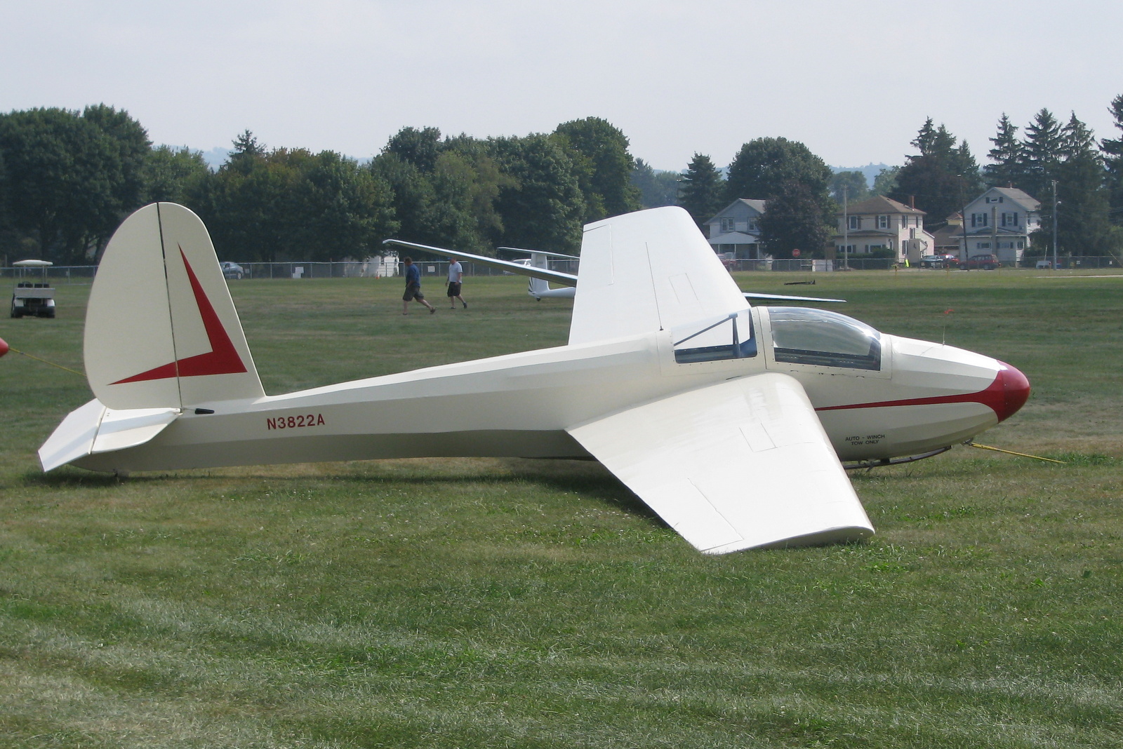 Schweizer 1-26 glider on the grass